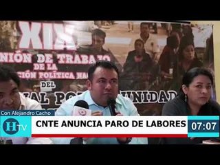 CNTE anuncia paro de labores