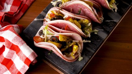Low-Carb Antipasto "Tacos" Will Fill You Up Without Weighing You Down