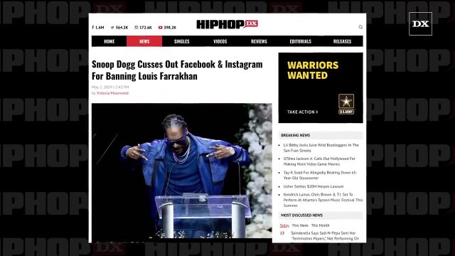 Snoop Dogg Cusses Out Facebook & Instagram For Banning Louis Farrakhan