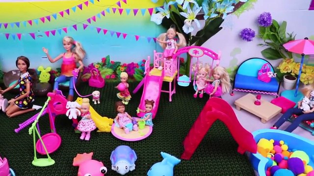 Barbie Girl and Baby Dolls Playground Fun!