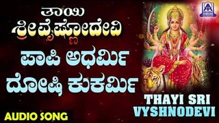 Paapi Adharmi | Thayi Sri Vyshnodevi | Kannada Devotional Songs | Akash Audio