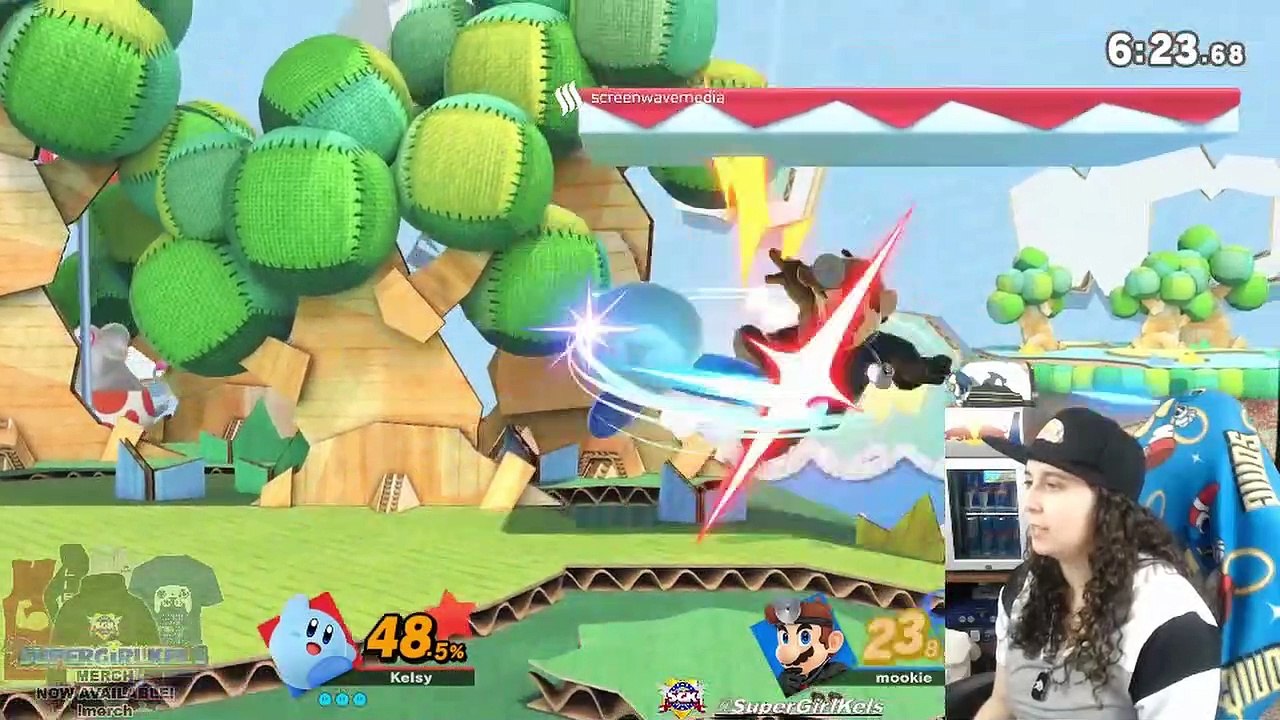 Supergirl Kels (Kirby)  vs. mookie (Dr. Mario)