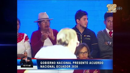 Gobierno nacional presentó acuerdo Ecuador 2030