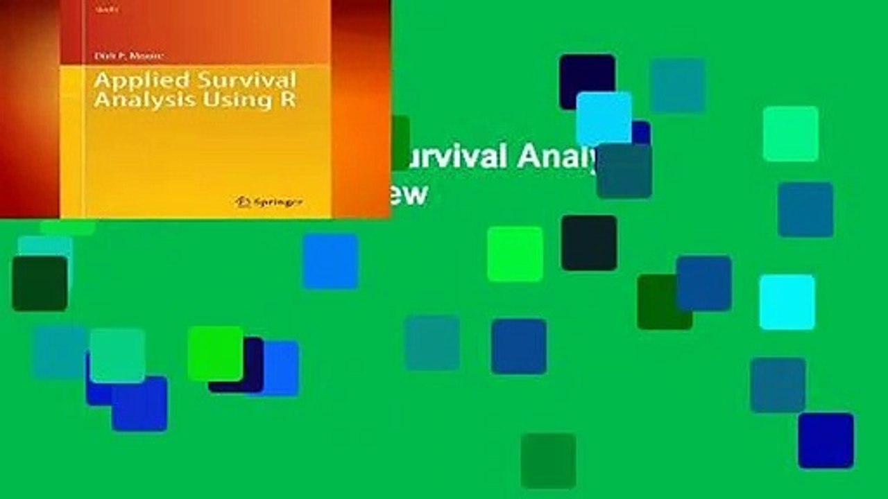 Full version  Applied Survival Analysis Using R (Use R!)  Review