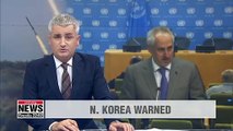 UN warns N. Korea, says test firing projectiles only increase tensions in region