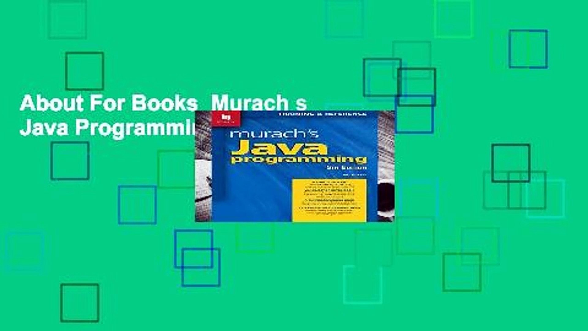 About For Books  Murach s Java Programming  For Kindle