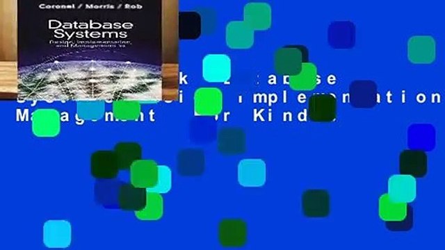 Full E-book Database Systems Design Implementation Management For Kindle