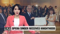 S. Korean soprano Jo Su-mi receives Italian order and knighthood