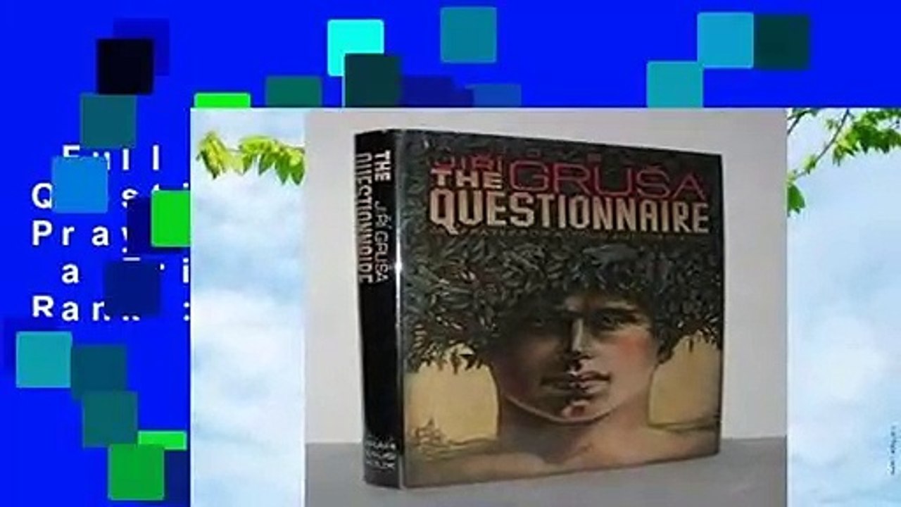 Full version  The Questionnaire- Or- Prayer for a Town   a Friend  Best Sellers Rank : #5