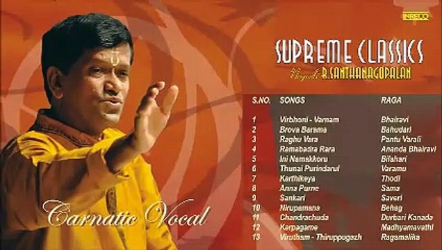 CARNATIC VOCAL ¦ SUPREME CLASSICS ¦ NEYVELI R SANTHANAGOPALAN ¦ JUKEBOX