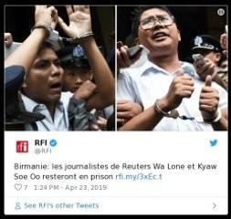 La Birmanie libère deux journalistes de Reuters