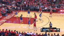 Harden drains a three over Klay