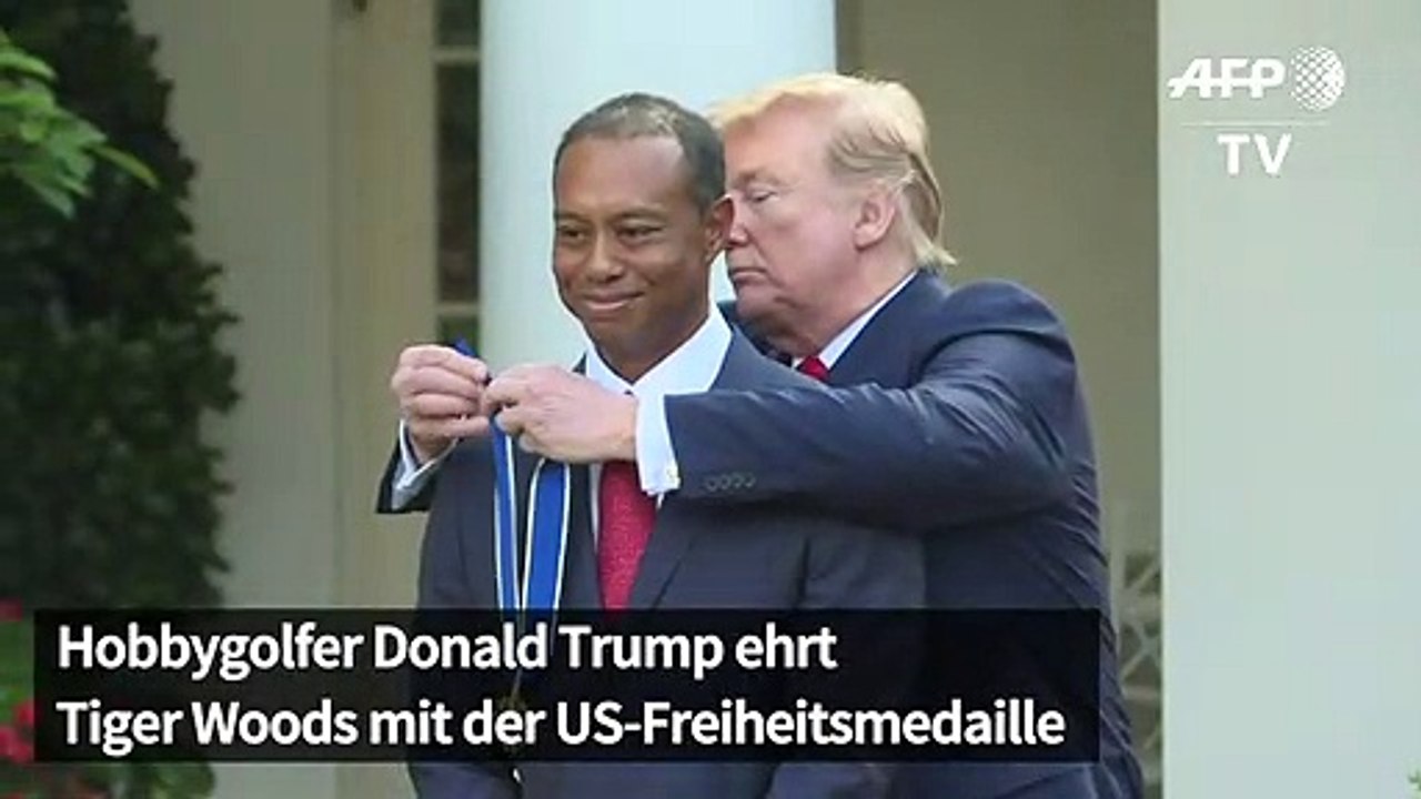 Hobbygolfer Trump ehrt Golflegende Woods