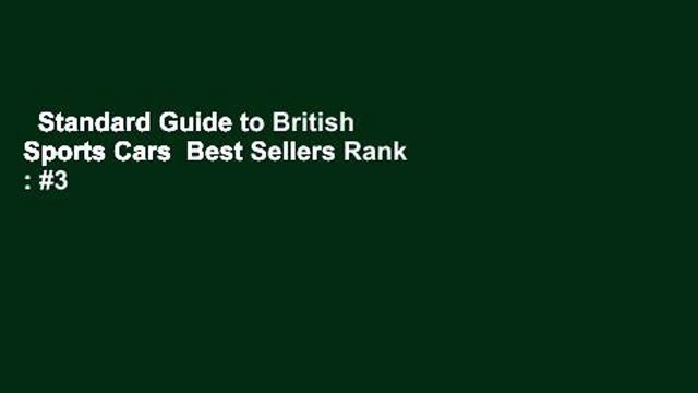 Standard Guide to British Sports Cars Best Sellers Rank : #3