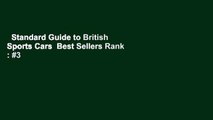 Standard Guide to British Sports Cars  Best Sellers Rank : #3