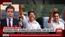 Birmanie: Deux journalistes de Reuters, condamnés à sept ans de prison pour avoir enquêté sur un massacre de musulmans rohingyas, ont été libérés - VIDEO