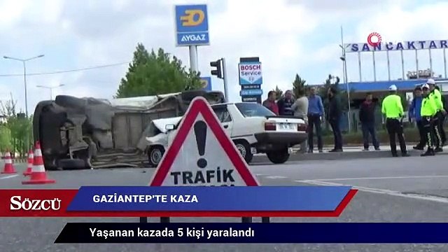 Gaziantep’te otomobil ile minibüs çarpıştı: 5 yaralı