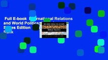 Full E-book  International Relations and World Politics: United States Edition  Best Sellers Rank