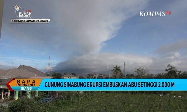 Kembali Erupsi, Gunung Sinabung Embuskan Kolom Abu Setinggi 2.000 M