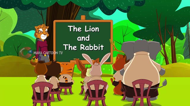 Lion and Rabbit - Panchatantra English Moral Stories For Kids - Maha Cartoon TV English