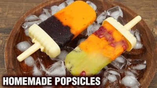 Homemade Popsicle Recipes - Fruity Lemonade Popsicle - Mango-Blue Berry Popsicle Recipe - Tarika
