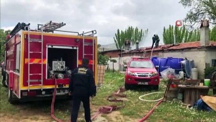 Karabağlar yaylasında iş yeri yangını