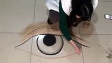 沙画  眼睛