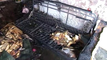 Yangında balkondan atlayan genç kızı havada yakaladı