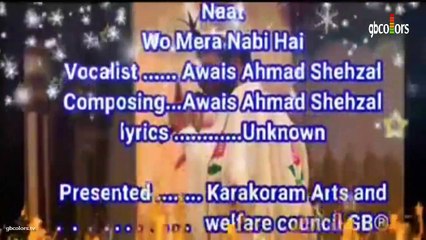 New Naat | Wo Mera Nabi Hai | Awais Ahmed Shehzal | GB Colors