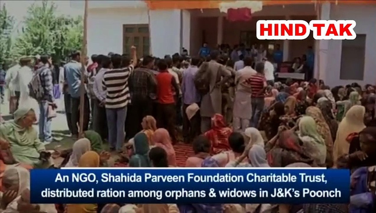 NGO distributes ration among orphans, widows in J&K"s Poonch #NGO #Orphans&widows #J&K