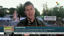 Argentina: vigilia ante centenario del nacimiento de Evita Perón