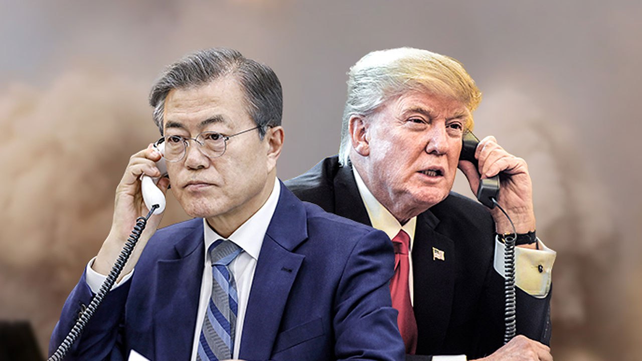 한미 정상 35분간 통화..."北 대화 이탈 방지...비핵화 협상 조기 재개 논의"...