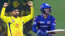 IPL 2019 CSK vs MI:Quinton de Kock fall early in 132 chase,Harbhajan Singh strikes | वनइंडिया हिंदी