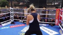 SHANNON COURTENAY SHOWCASES HER MOVES IN THE RING AHEAD OF 02 SHOW / ALLEN v BROWNE