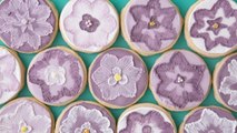 Embroidered Flower Sugar Cookies