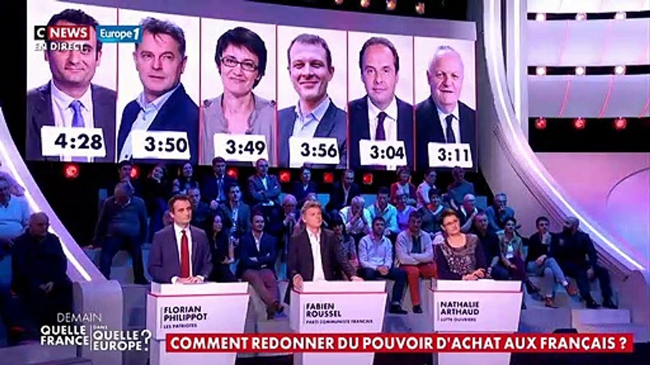 Débat des européennes : les participants en faveur d'une augmentation du Smic à l'exception de Jean-Christophe Lagarde