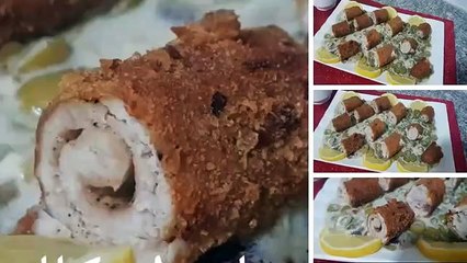 رولي اسكالوب محشي جبن و لا اسهل