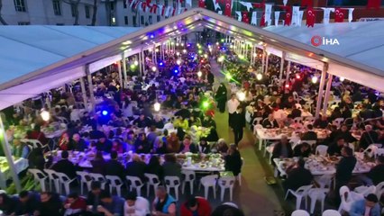 Beykoz’da 5 bin kişinin katıldığı iftar programı havadan görüntülendi