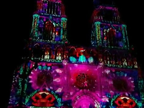 Spectacle Jeanne, la force de l'âme , projeté sur la cathédrale d'Orléans, le 7 mai 2019