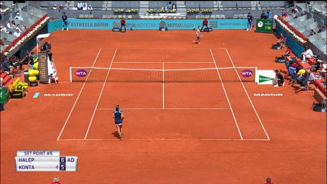 Madrid - Halep sort Konta sans problème