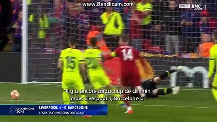Les 4 buts de Liverpool - Barça en version originale !
