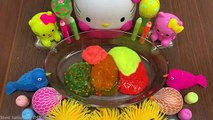 MIXING MANY INGREDIENTS INTO HOMEMADE SLIME __ RELAXING