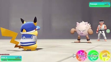Pokemon Let's Go Pikachu Random Gameplay Part 4: Pikachu VS Primeape ( Nintendo Switch)
