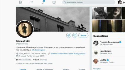 Nouveau thriller : 3ème droite le compte Twitter qui tweet l'intrigue