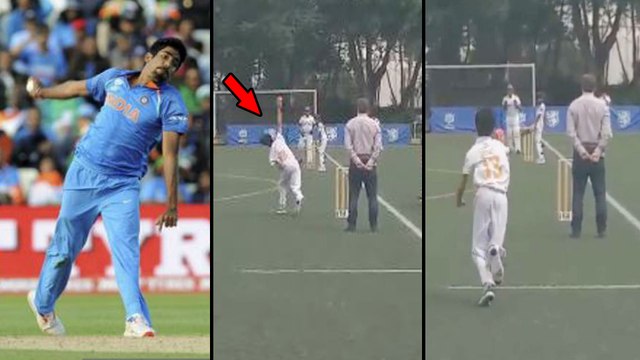 Under-13 Cricketer In Hong Kong Bowling Like Jasprit Bumrah | Oneindia Telugu