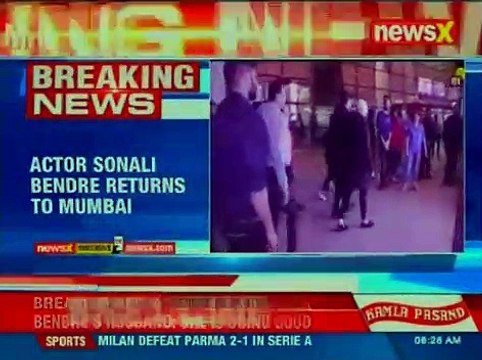 Actor Sonali Bendre returns to Mumbai after cancer treatment in US