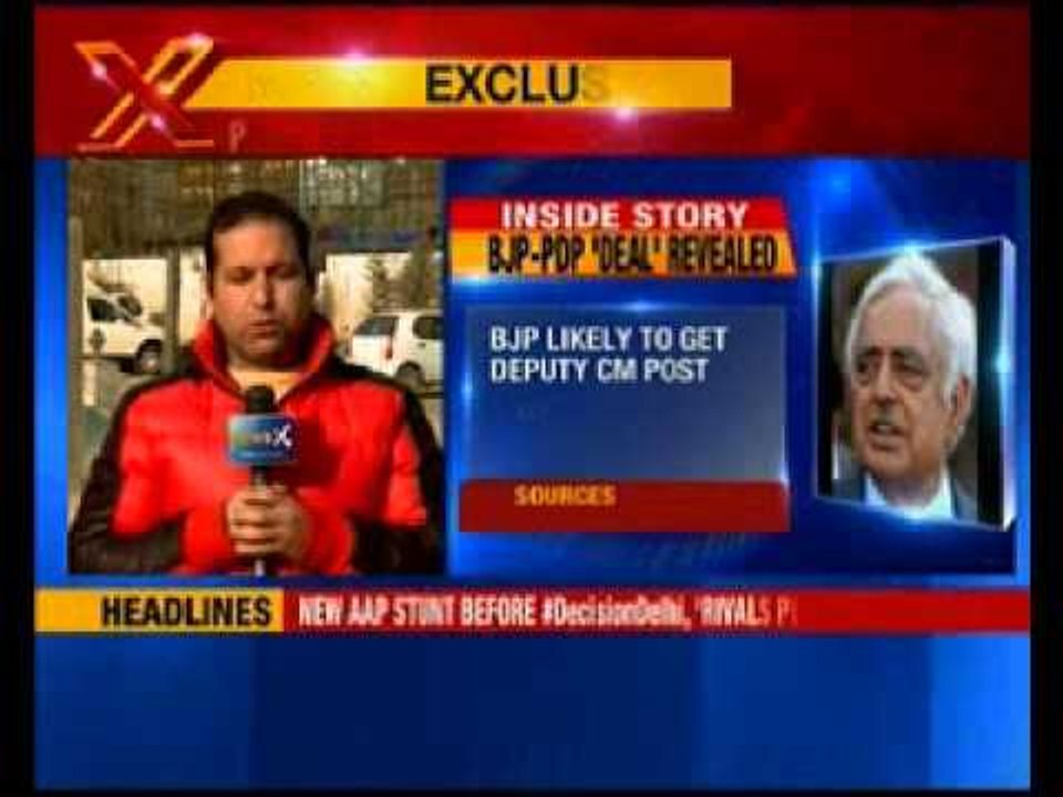 PDP-BJP seal deal on J&K government formation?