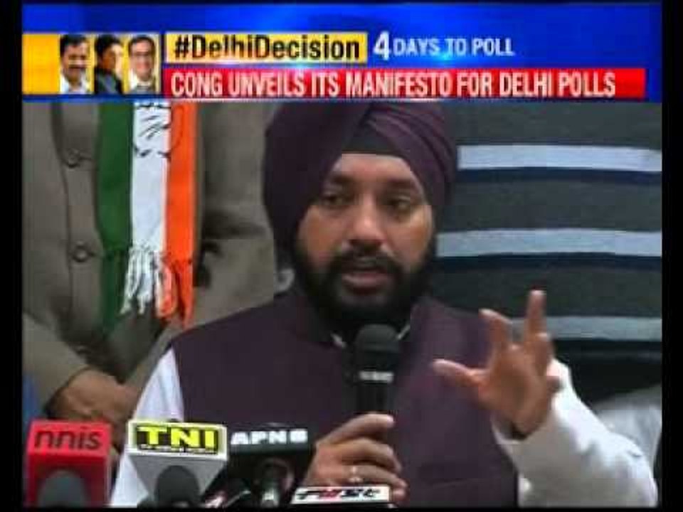 Congress unveil its manifesto for Delhi Polls