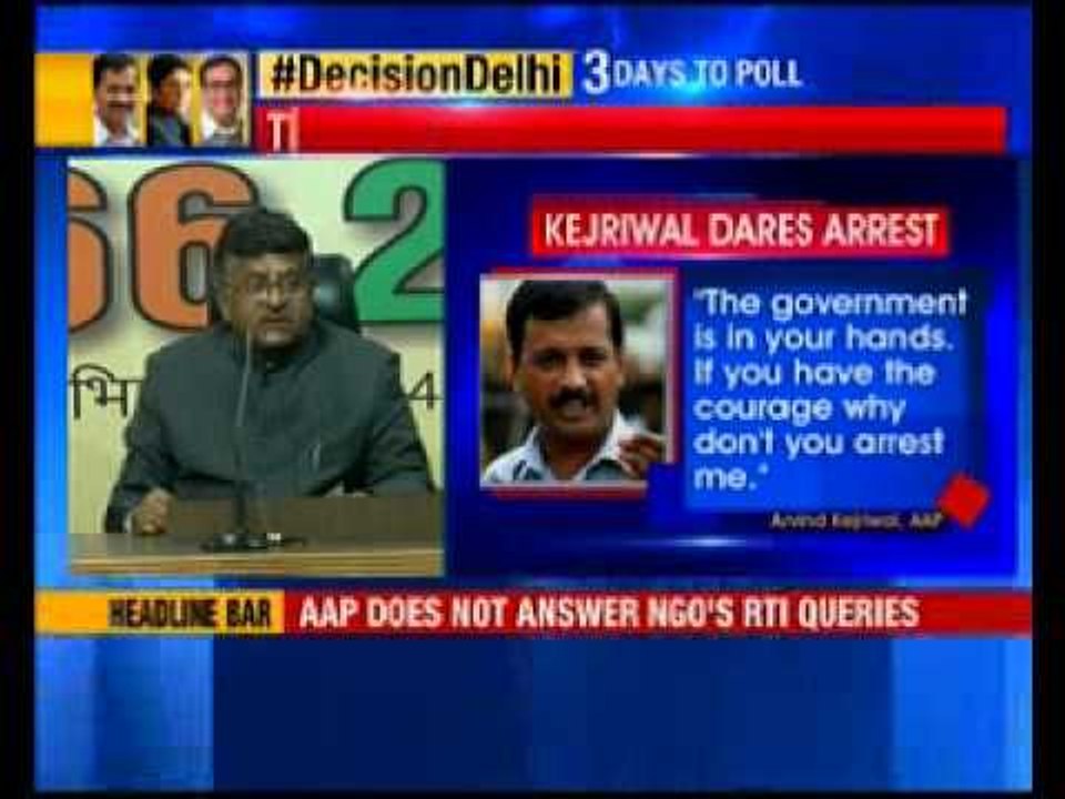 Kejriwal trying to create blackmoney into white:  Ravi Shankar Prasad