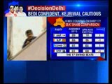 Delhi elections result awaited, Kiran Bedi confident, Kejriwal cautious